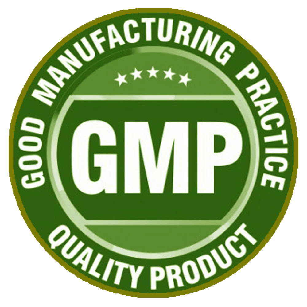 GMP certified manufacturing badge